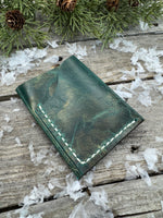 Handmade Minimalist Leather Wallet – Oil-Tanned Slim Fold with Color Options