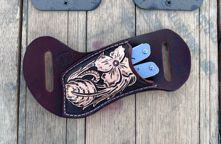 Custom Order- Horizontal EDC Leatherman Multi Tool Carved Sheath