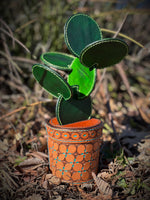 Leather Prickly Pear Cactus Coaster Gift Set