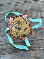 custom leather bridal bouquet wrap