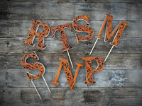 Custom Tooled Leather Wedding Cake Topper – Personalized Initials