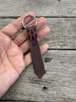 Rattler Tail Leather Keychains