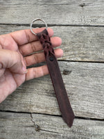 Rattler Tail Leather Keychains