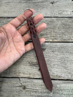 Rattler Tail Leather Keychains