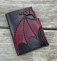Dragon Leather Card Wallet – Hand Tooled Minimalist Card Holder