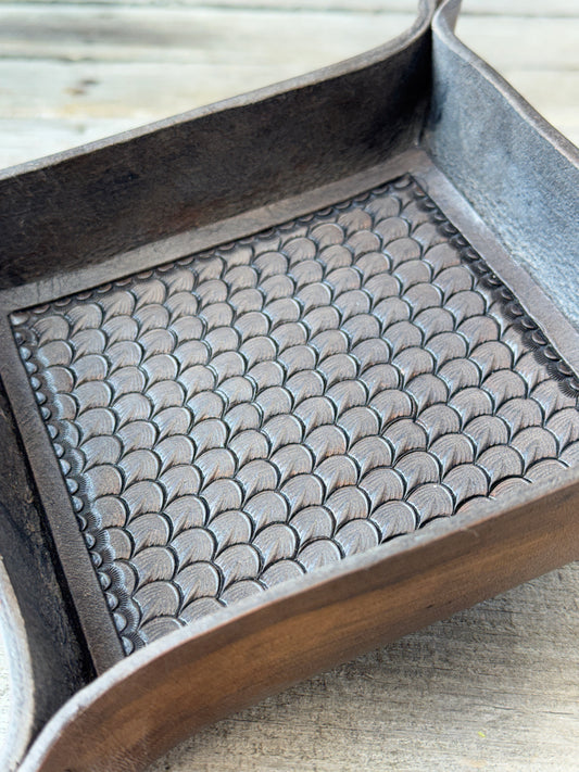 Steel Grey Dragon Scale Valet Tray