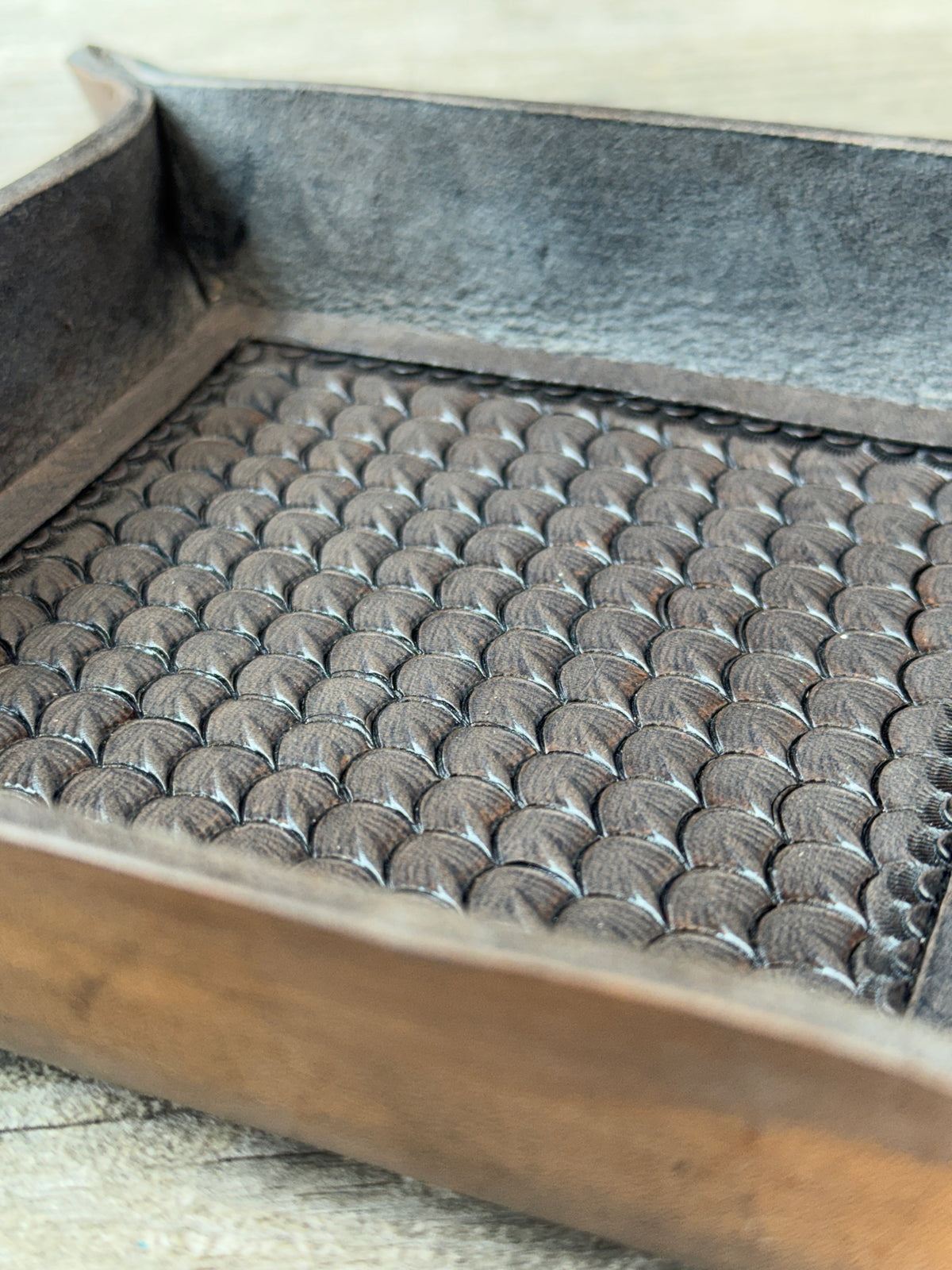 Steel Grey Dragon Scale Valet Tray