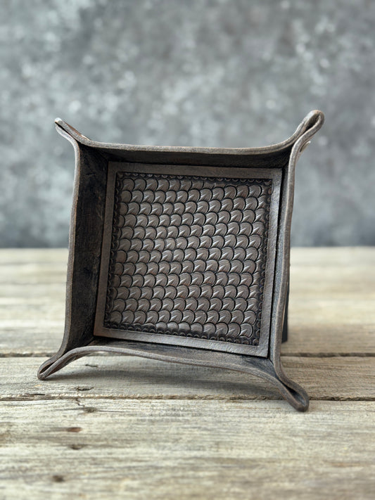 Steel Grey Dragon Scale Valet Tray