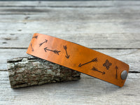 Flying Arrows Leather Cuff