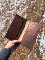 Fully Carved Leather Men's Roper Style Long Wallet