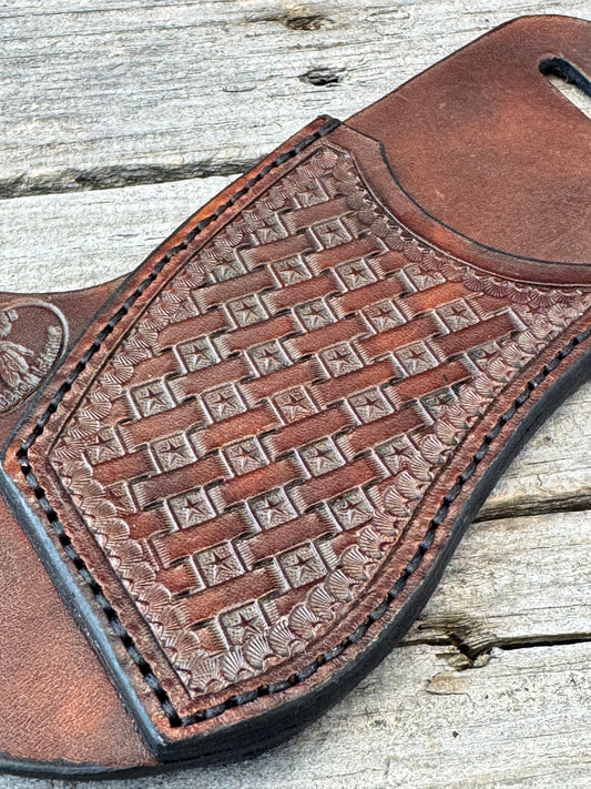 Texas Star Basketweave Stamped Multi-Tool Sheath
