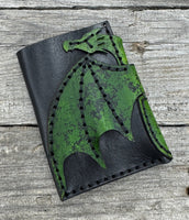 Dragon Leather Card Wallet – Hand Tooled Minimalist Card Holder