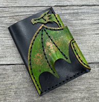 Dragon Leather Card Wallet – Hand Tooled Minimalist Card Holder