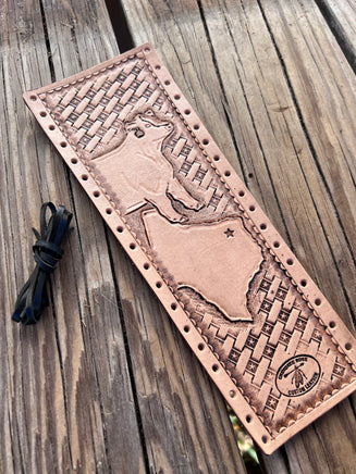 Texas and Show Heifer Natural Leather Show Stick Wrap