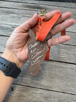 Hand Painted Dark Chestnut Horse Face Key Chain