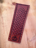 Shell Hand Stamped Leather Show Stick Wrap