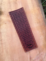 Star Basketweave Stamped Leather Show Stick Wrap