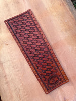 Texas Longhorn Hand Stamped Leather Show Stick Wrap
