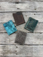 Handmade Minimalist Leather Wallet – Oil-Tanned Slim Fold with Color Options
