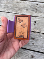 Hand Stamped Leather Hair Clips – 2” Mini Western Clips