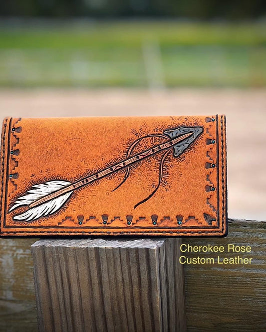 Custom Leather Checkbook Cover – Handmade Personalized Checkbook Cover