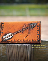 Custom Ordered ~ Painted Leather CheckBook Cover
