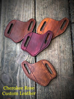 Custom Order- Slanted Style A Leather Pocket Knife Sheath
