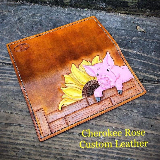 Custom Leather Checkbook Cover – Handmade Personalized Checkbook Cover