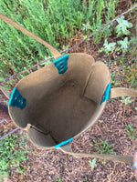 Light Brown Leather Tote Small Size