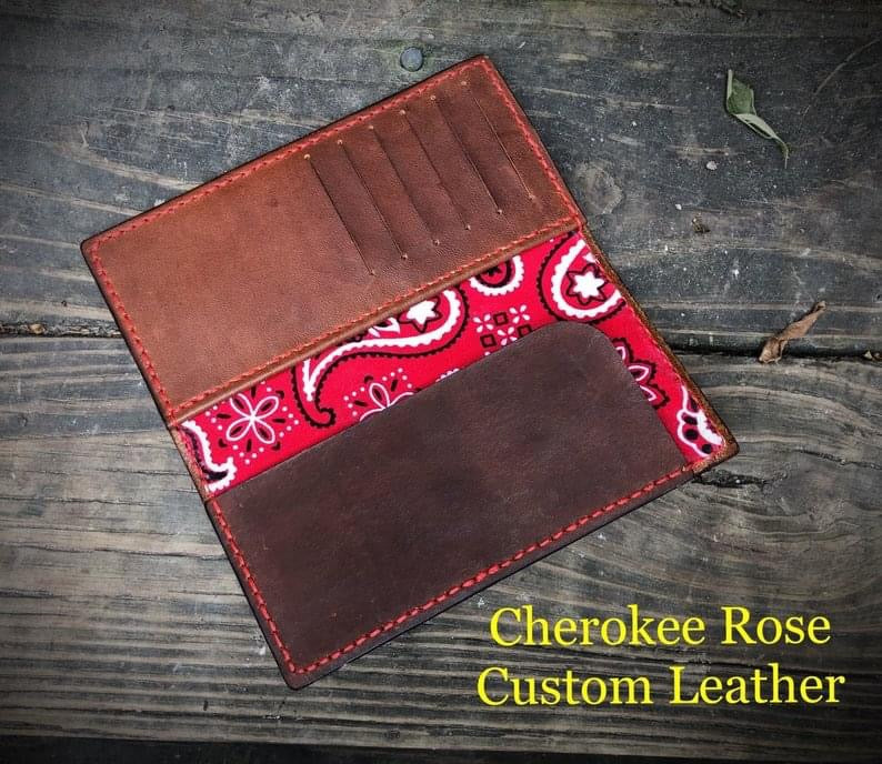 Custom Leather Checkbook Cover – Handmade Personalized Checkbook Cover