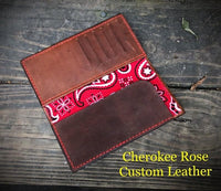 Custom Ordered ~ Painted Leather CheckBook Cover