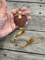 Heart Shaped Leather Bag Charm