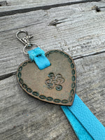 Heart Shaped Leather Bag Charm