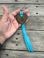 Heart Shaped Leather Bag Charm