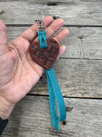 Heart Shaped Leather Bag Charm