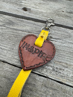 Heart Shaped Leather Bag Charm