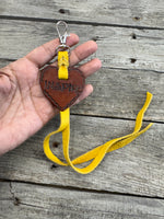 Heart Shaped Leather Bag Charm