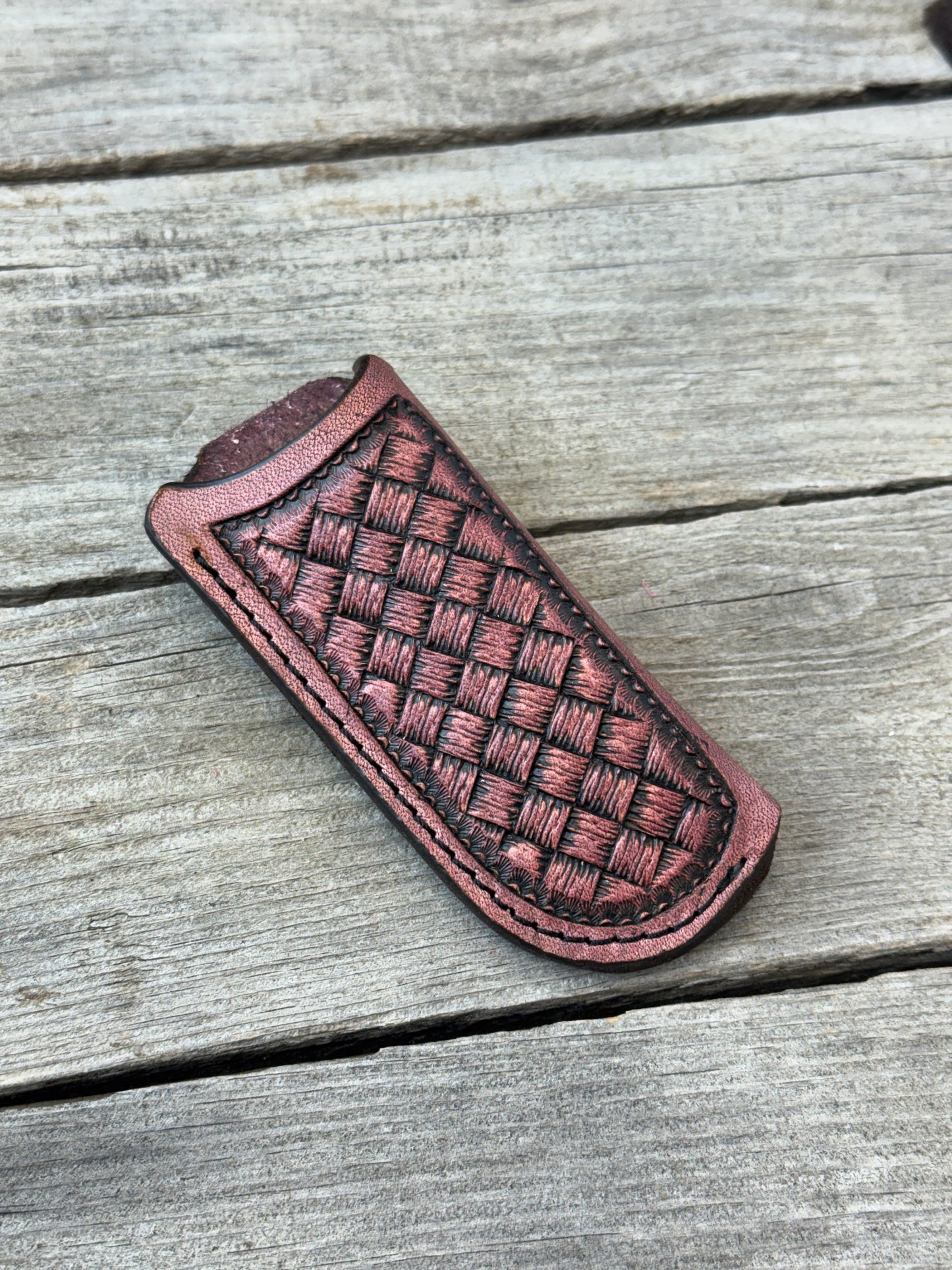 Woven Basketweave Vertical Knife Sheath