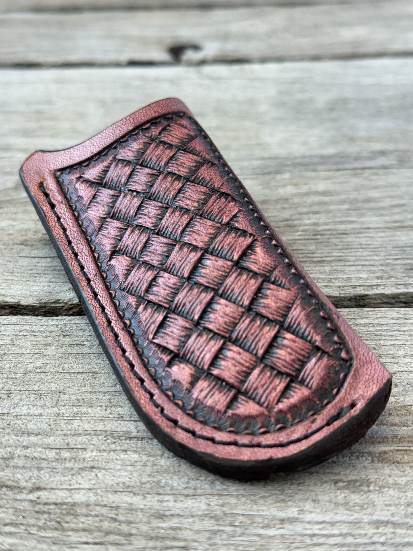 Woven Basketweave Vertical Knife Sheath