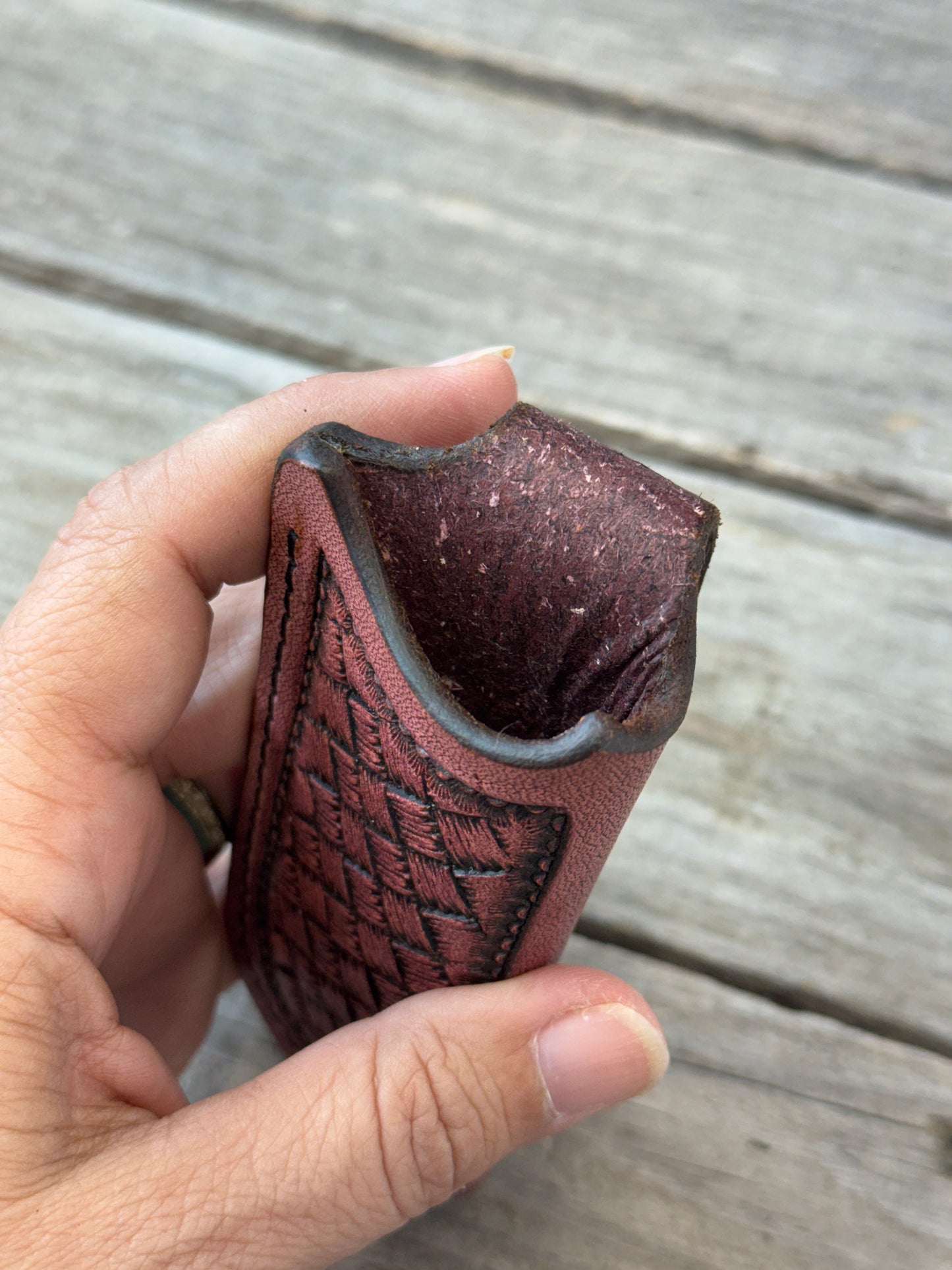 Woven Basketweave Vertical Knife Sheath