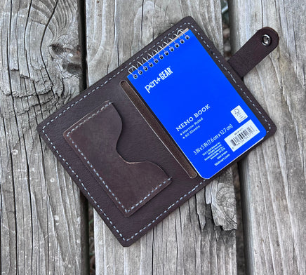 Medium Brown Oil Tanned Spiral Top Notebook Holder