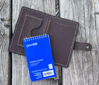 Medium Brown Oil Tanned Spiral Top Notebook Holder