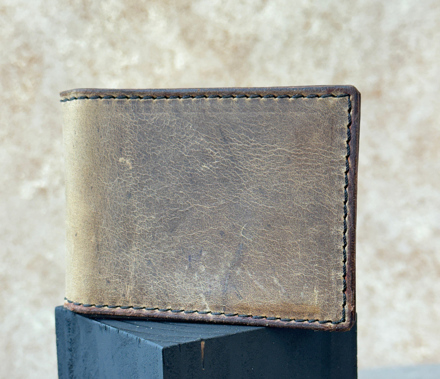 Rustic Brown Leather Money Clip Wallet | Slim Front Pocket Wallet