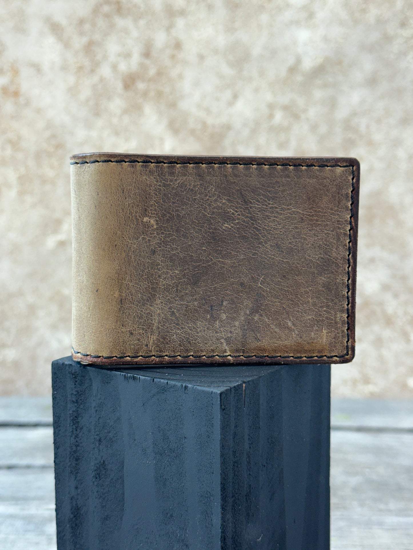Rustic Brown Leather Money Clip Wallet | Slim Front Pocket Wallet