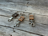 Leather Trigger Snap Keychain | Full Grain Leather Key Ring