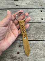 Rattler Tail Leather Keychains
