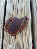 Leather Pocket Knife Sheath Plain Design