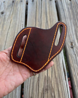 Leather Pocket Knife Sheath Plain Design