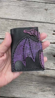 Dragon Leather Card Wallet – Hand Tooled Minimalist Card Holder
