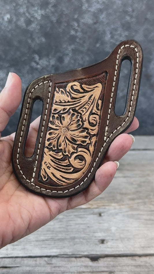 Slim Pancake Carved Floral